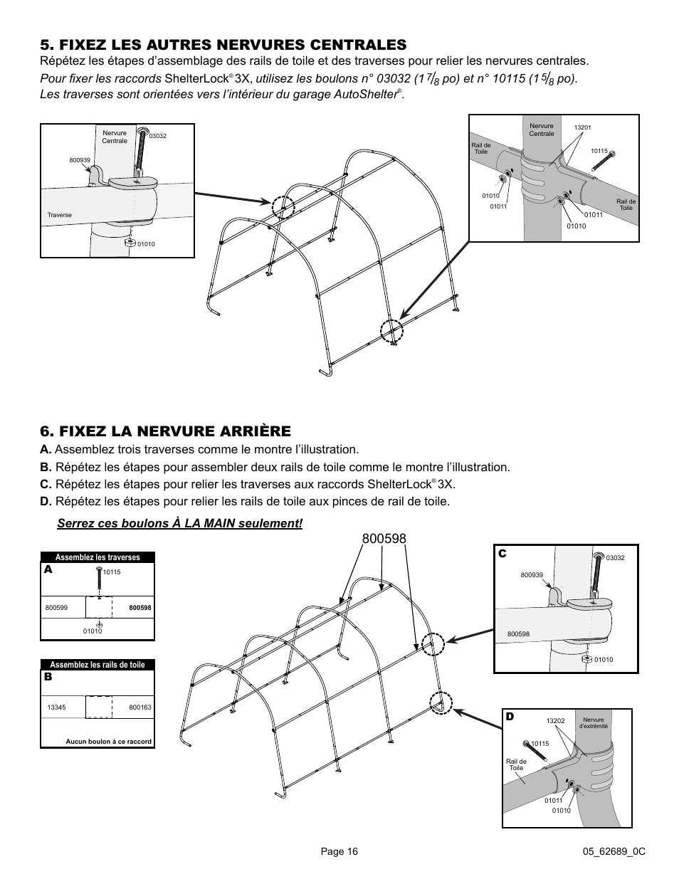 ShelterLogic 62689 10 x 15 x 8 AutoShelter RoundTop 1015 - Sandstone User Manual | Page 16 / 30