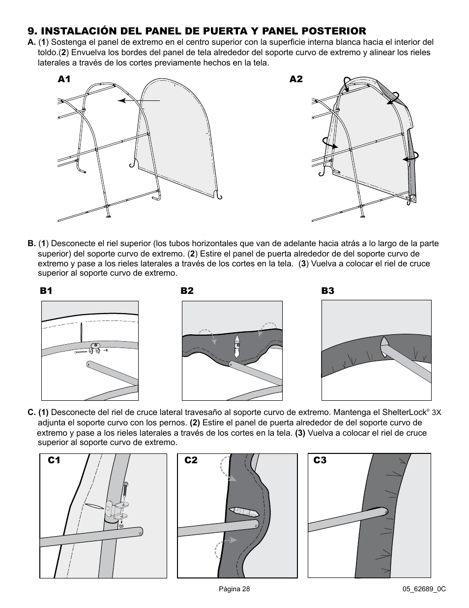 ShelterLogic 62689 10 x 15 x 8 AutoShelter RoundTop 1015 - Sandstone User Manual | Page 28 / 30