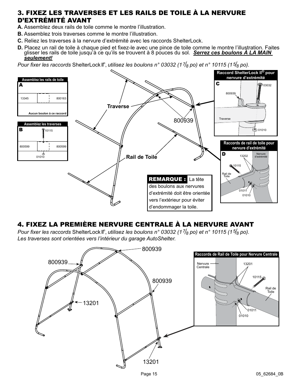 ShelterLogic 62684 10 x 20 x 8 AutoShelter RoundTop 1020 - Sandstone User Manual | Page 15 / 30