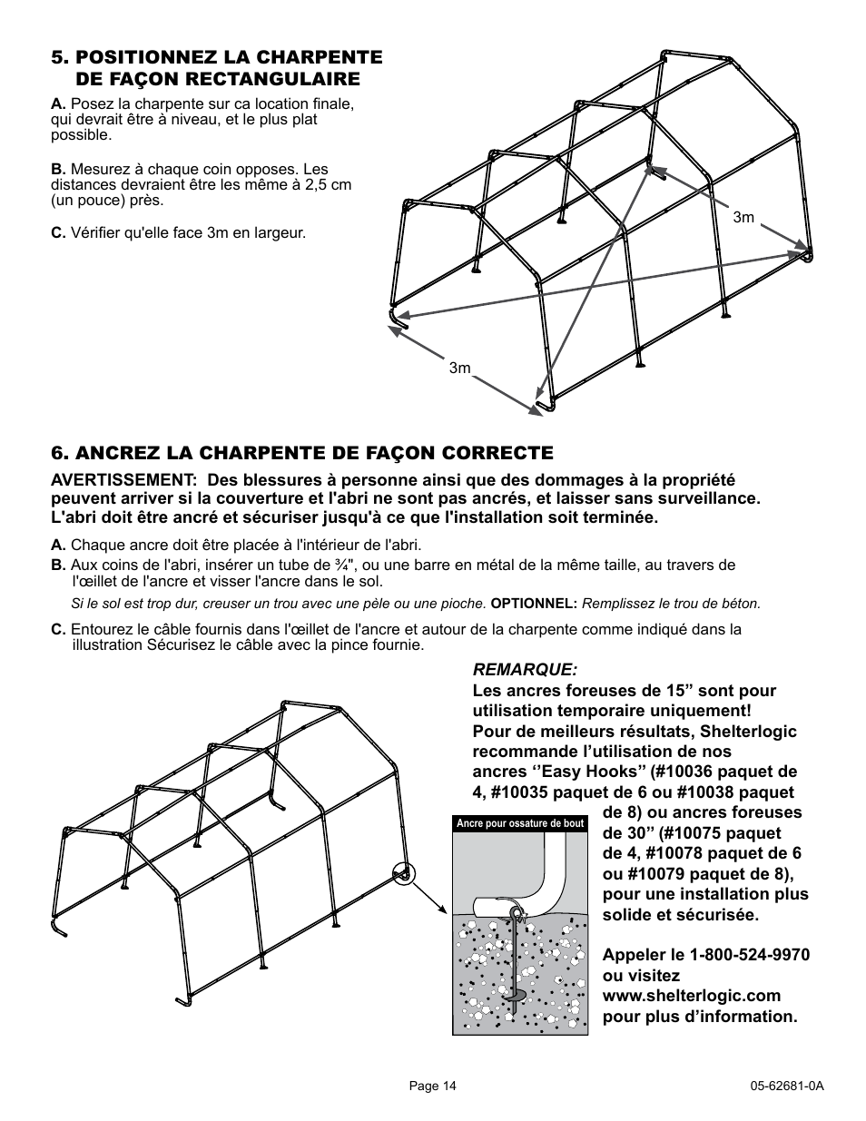 ShelterLogic 62681 10 x 15 x 8 AutoShelter 1015 User Manual | Page 14 / 24