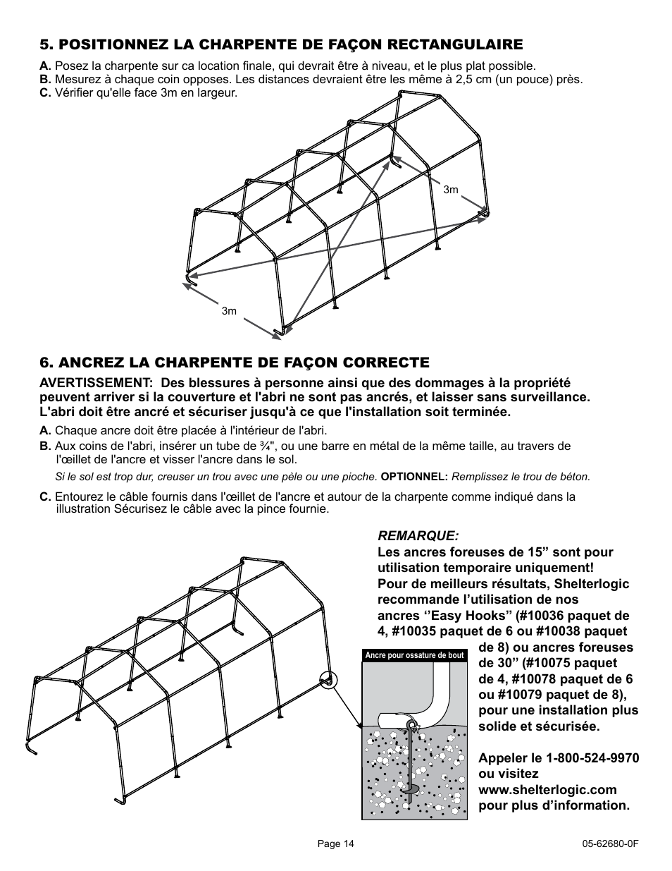 ShelterLogic 62680 10 x 20 x 8 AutoShelter User Manual | Page 14 / 24