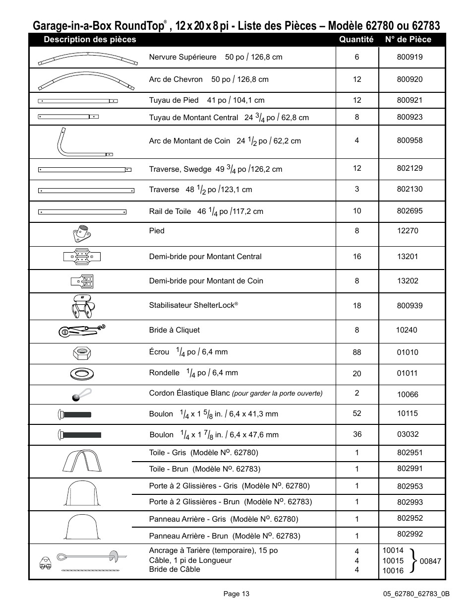 Garage-in-a-box roundtop | ShelterLogic 62783 Garage-in-a-Box RoundTop User Manual | Page 13 / 30