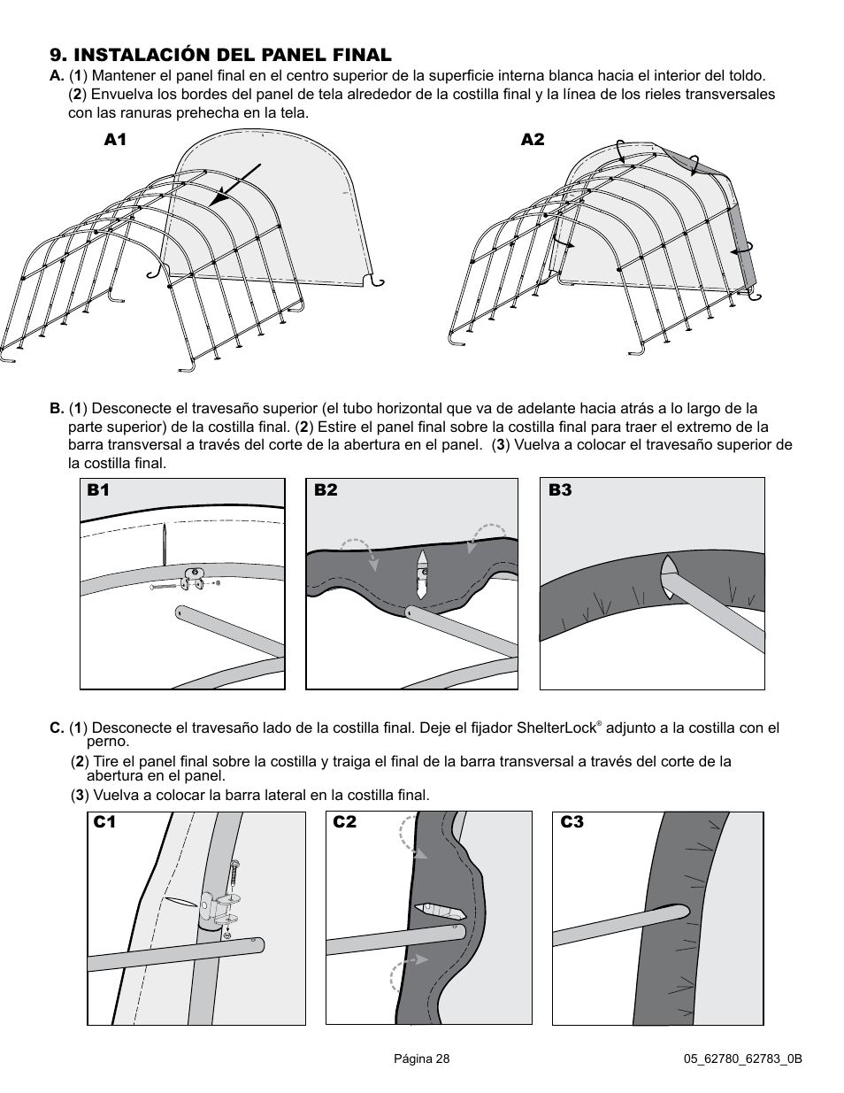 ShelterLogic 62783 Garage-in-a-Box RoundTop User Manual | Page 28 / 30