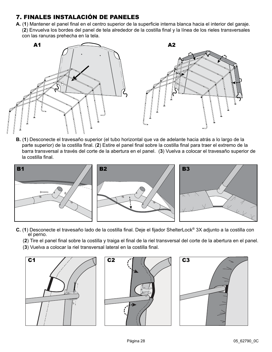 ShelterLogic 62790 12 x 20 x 8 Garage-in-a-Box User Manual | Page 28 / 30