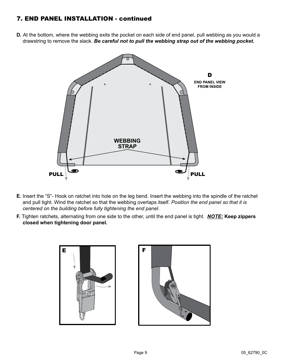 ShelterLogic 62790 12 x 20 x 8 Garage-in-a-Box User Manual | Page 9 / 30