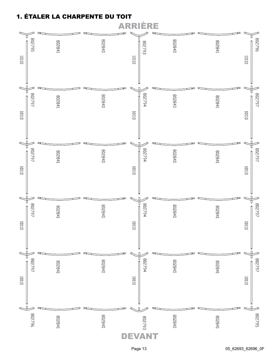Arrière devant | ShelterLogic 62696 13 x 20 x 12 Garage-in-a-Box SUV/Truck User Manual | Page 13 / 27