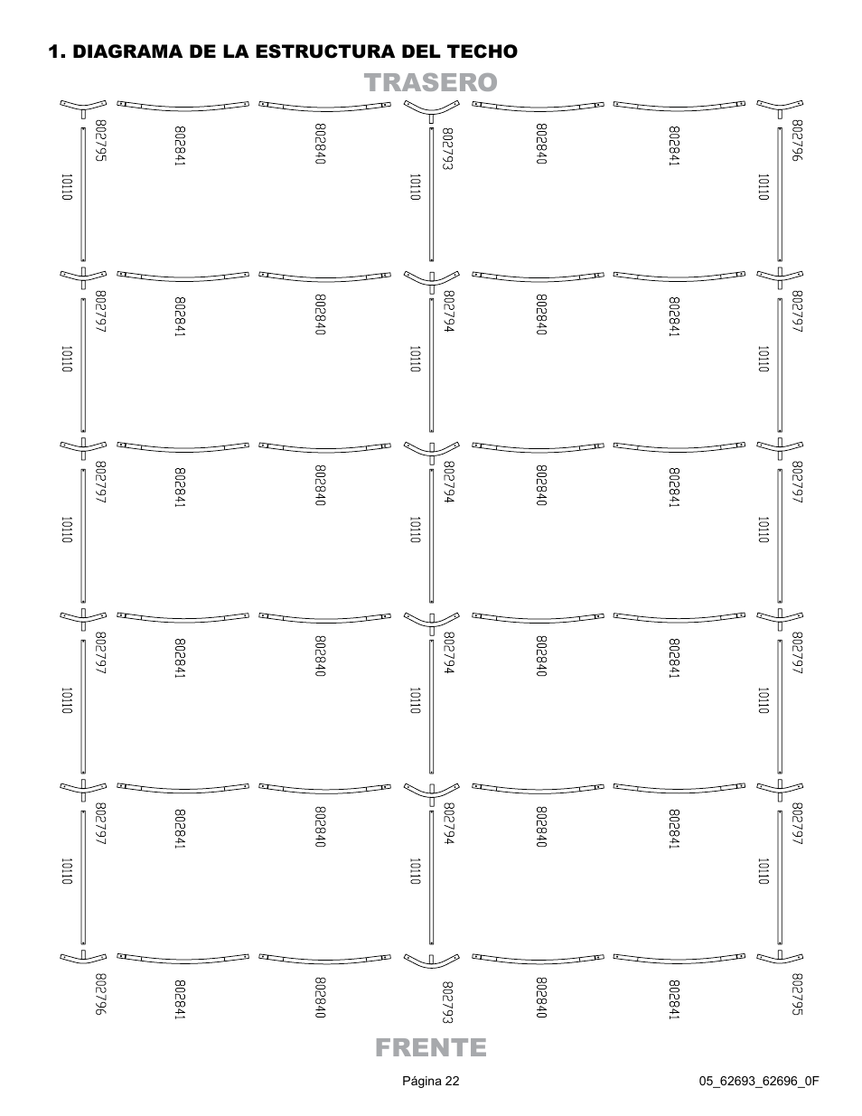 Frente trasero | ShelterLogic 62696 13 x 20 x 12 Garage-in-a-Box SUV/Truck User Manual | Page 22 / 27