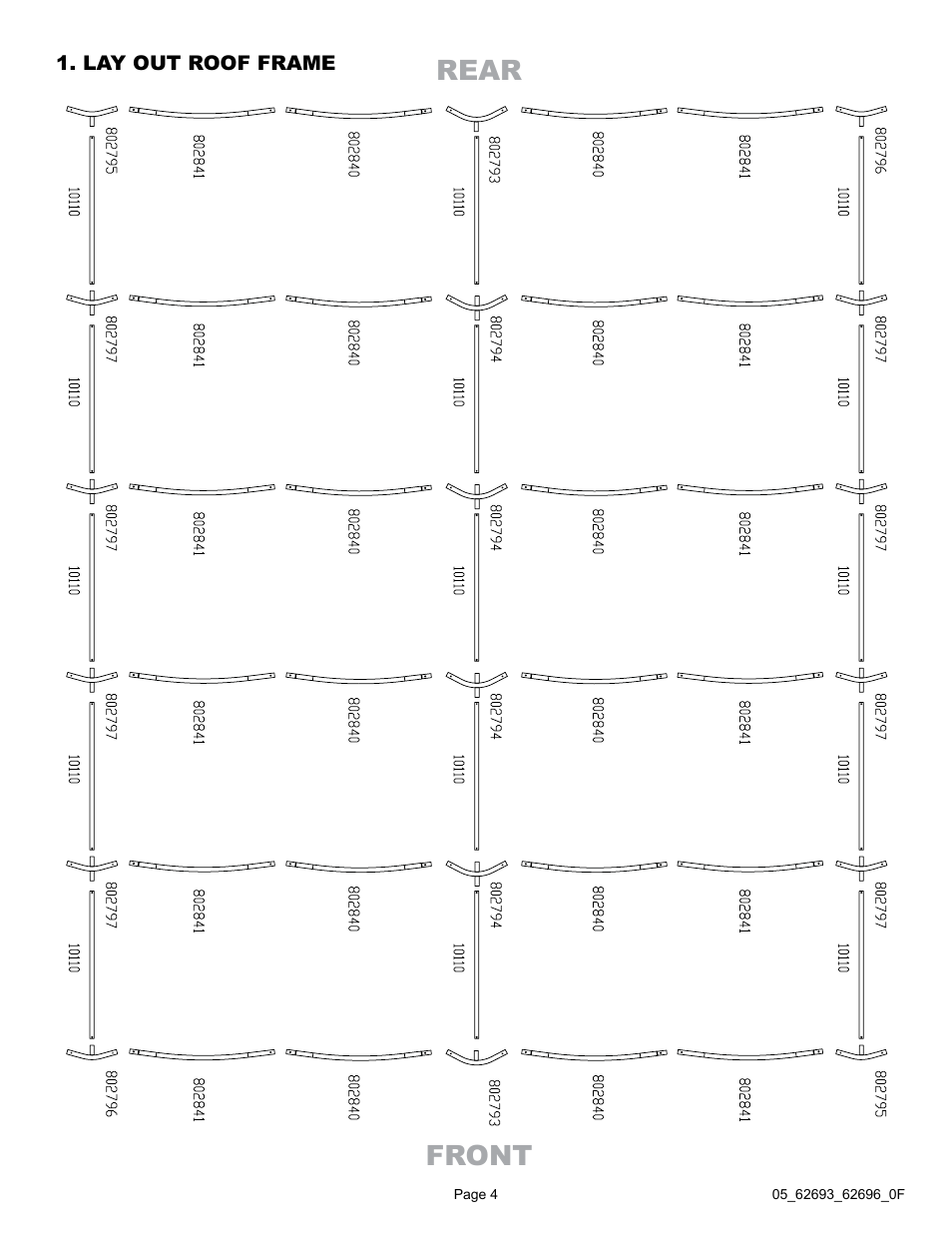 Rear front | ShelterLogic 62696 13 x 20 x 12 Garage-in-a-Box SUV/Truck User Manual | Page 4 / 27