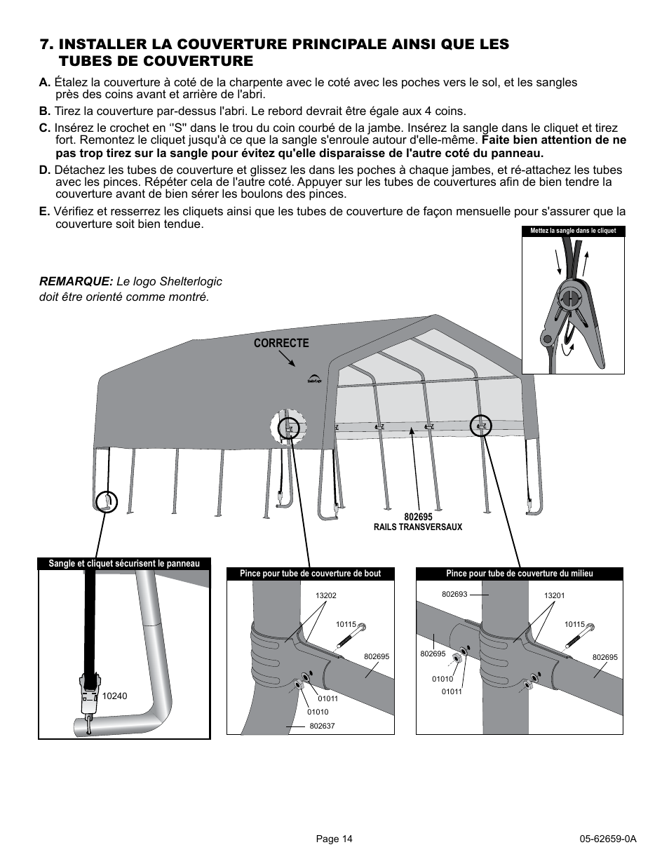 ShelterLogic 62659 12 x 20 x 8 Port-in-a-Box User Manual | Page 14 / 21