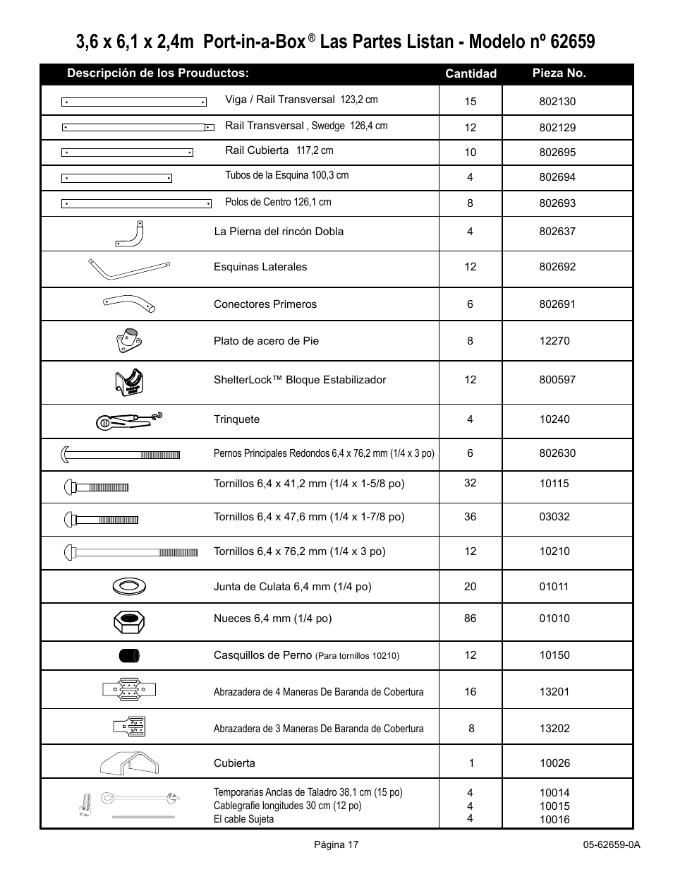 ShelterLogic 62659 12 x 20 x 8 Port-in-a-Box User Manual | Page 17 / 21