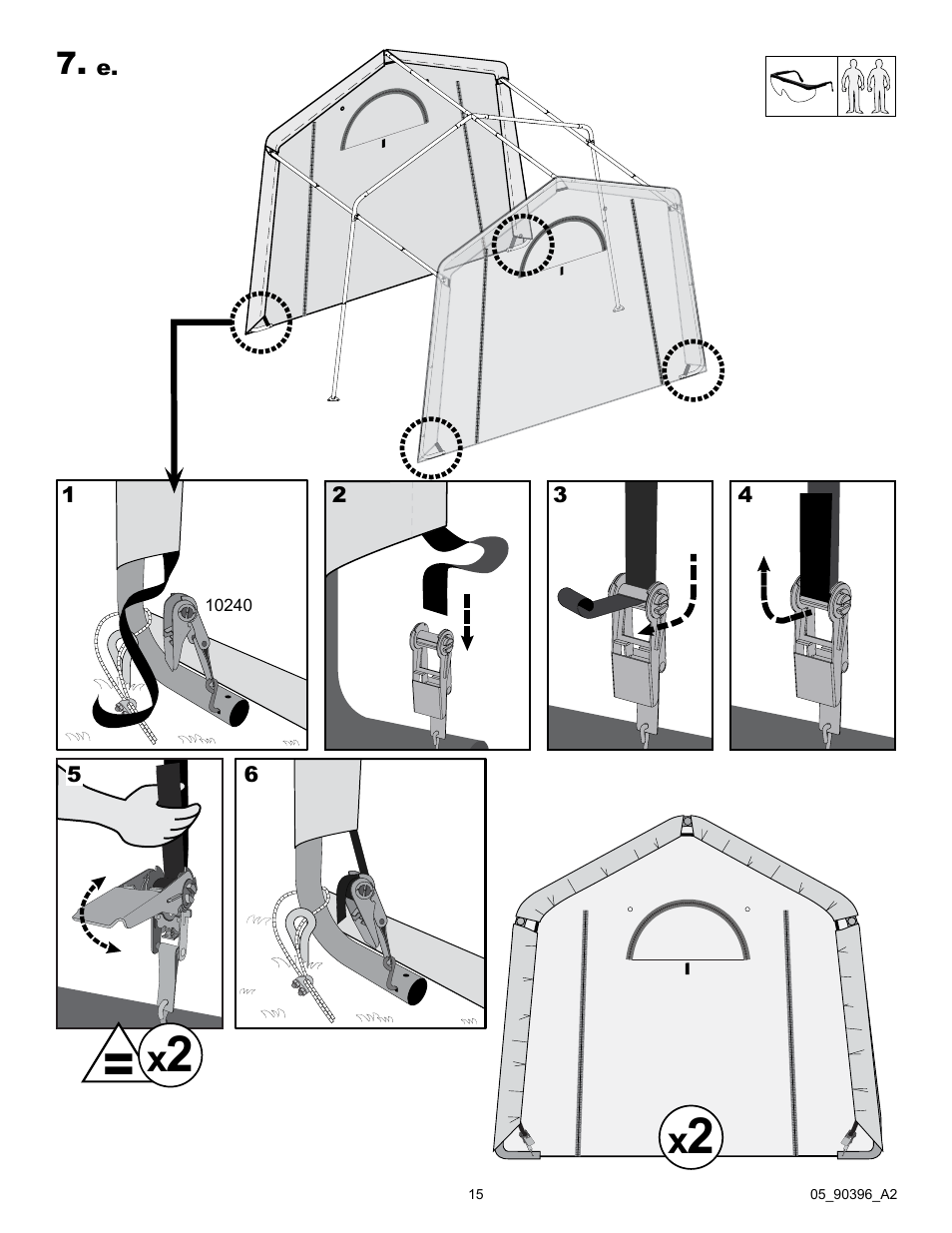 ShelterLogic 90396 Firewood Seasoning Shed 10 x 10 x 8 User Manual | Page 15 / 27