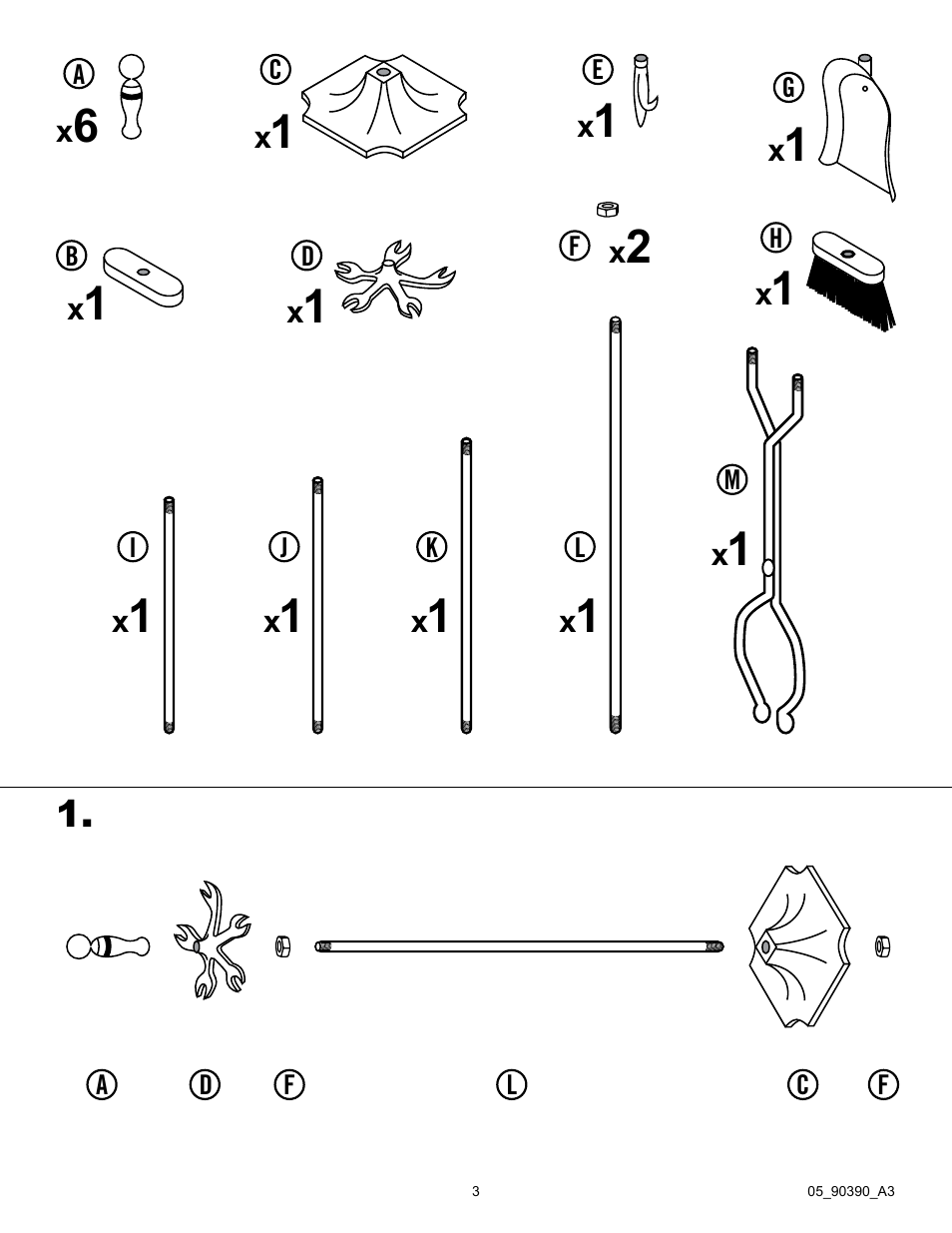 ShelterLogic 90390 5 pc. Fireplace Toolset User Manual | Page 3 / 4
