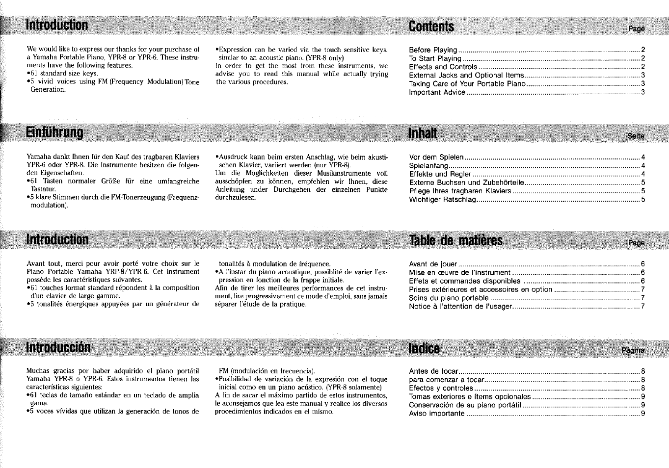 Yamaha YPR-8 User Manual | Page 3 / 6
