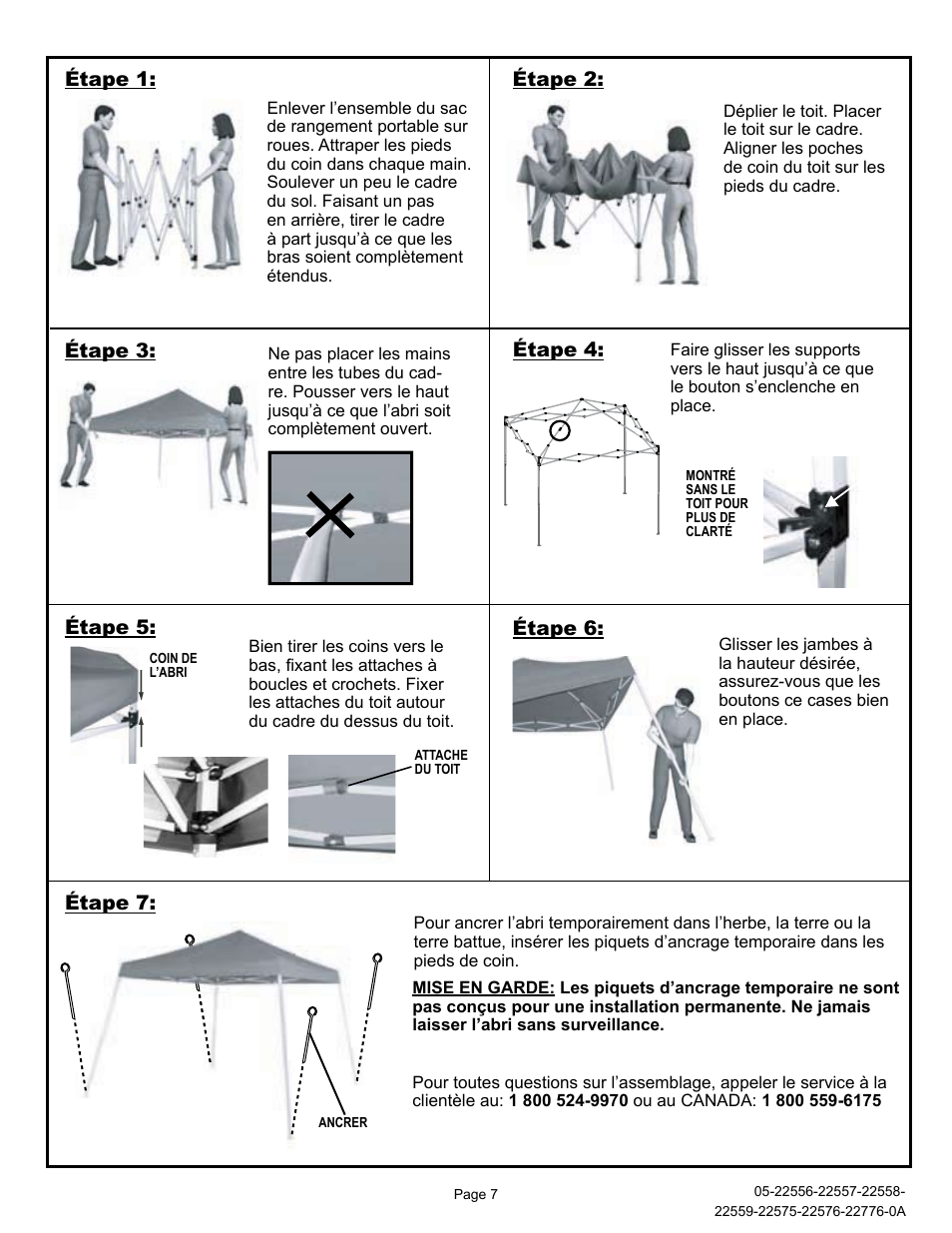 Step 7 | ShelterLogic 22776 10x10 Slant Leg Pop-Up User Manual | Page 7 / 12