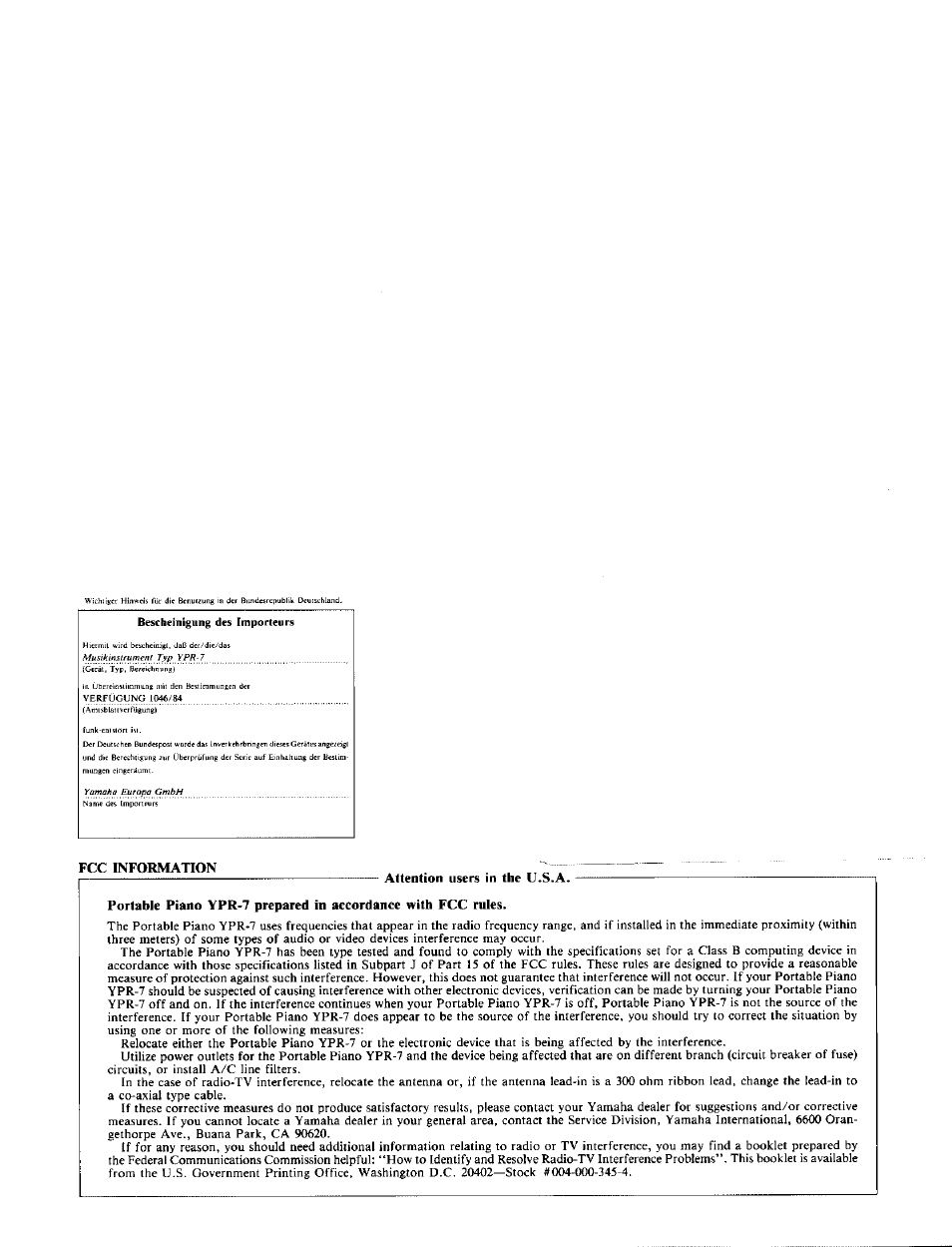 Yamaha YPR-7 User Manual | Page 5 / 6