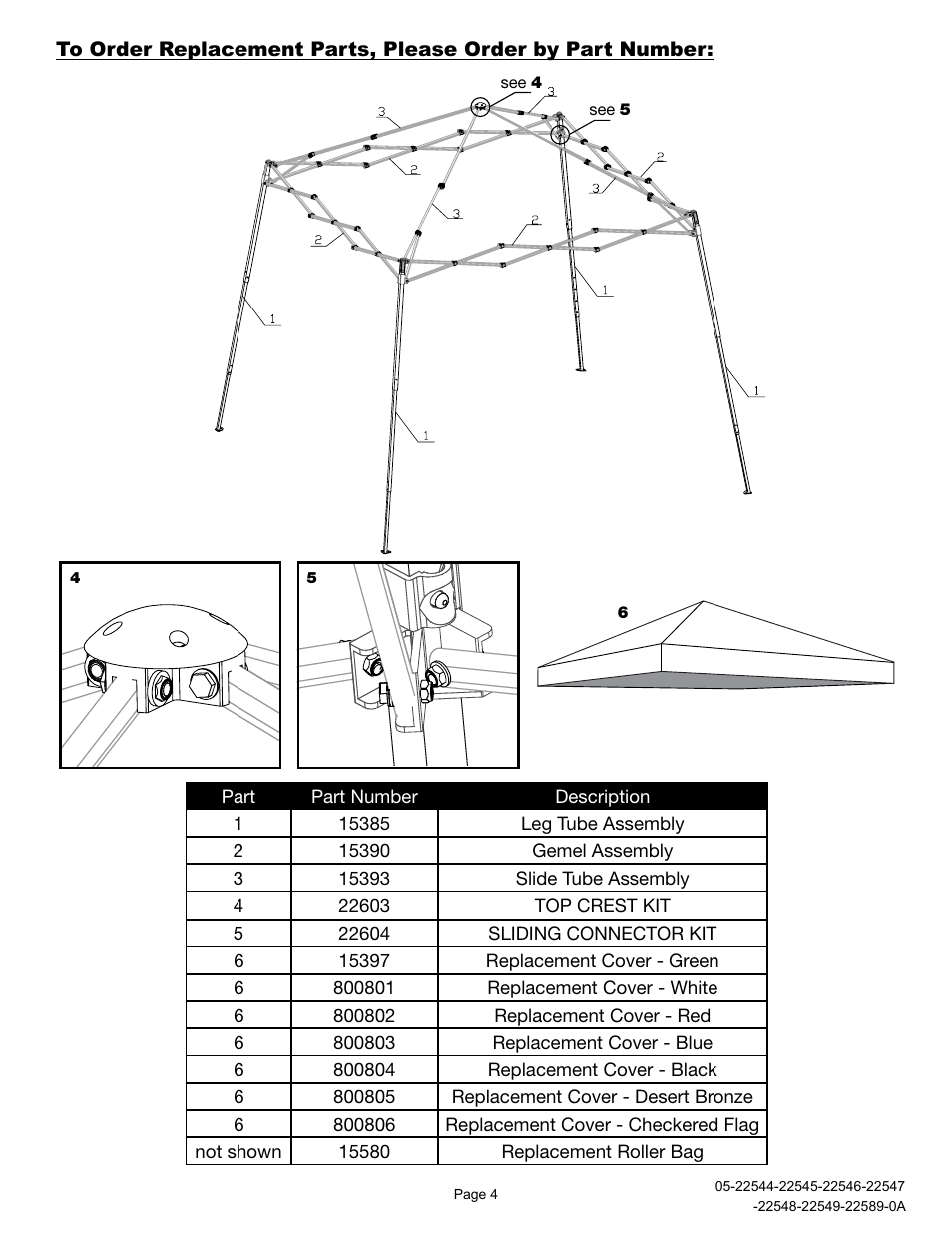 ShelterLogic 22589 12x12 Slant Leg Pop-Up User Manual | Page 4 / 12