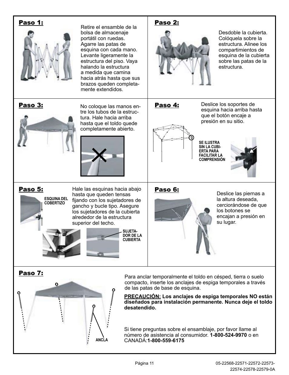 Step 7 | ShelterLogic 22578-22579 8x8 Slant Leg Pop-Up User Manual | Page 11 / 12