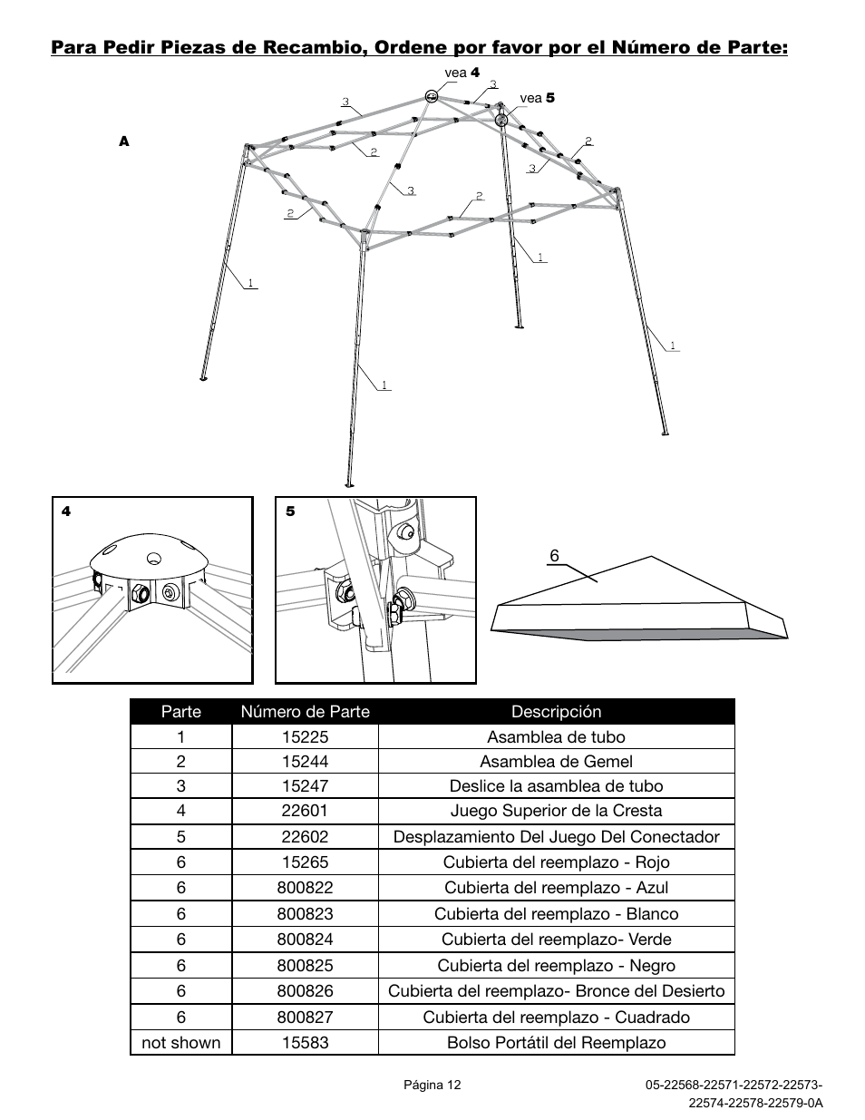 ShelterLogic 22578-22579 8x8 Slant Leg Pop-Up User Manual | Page 12 / 12