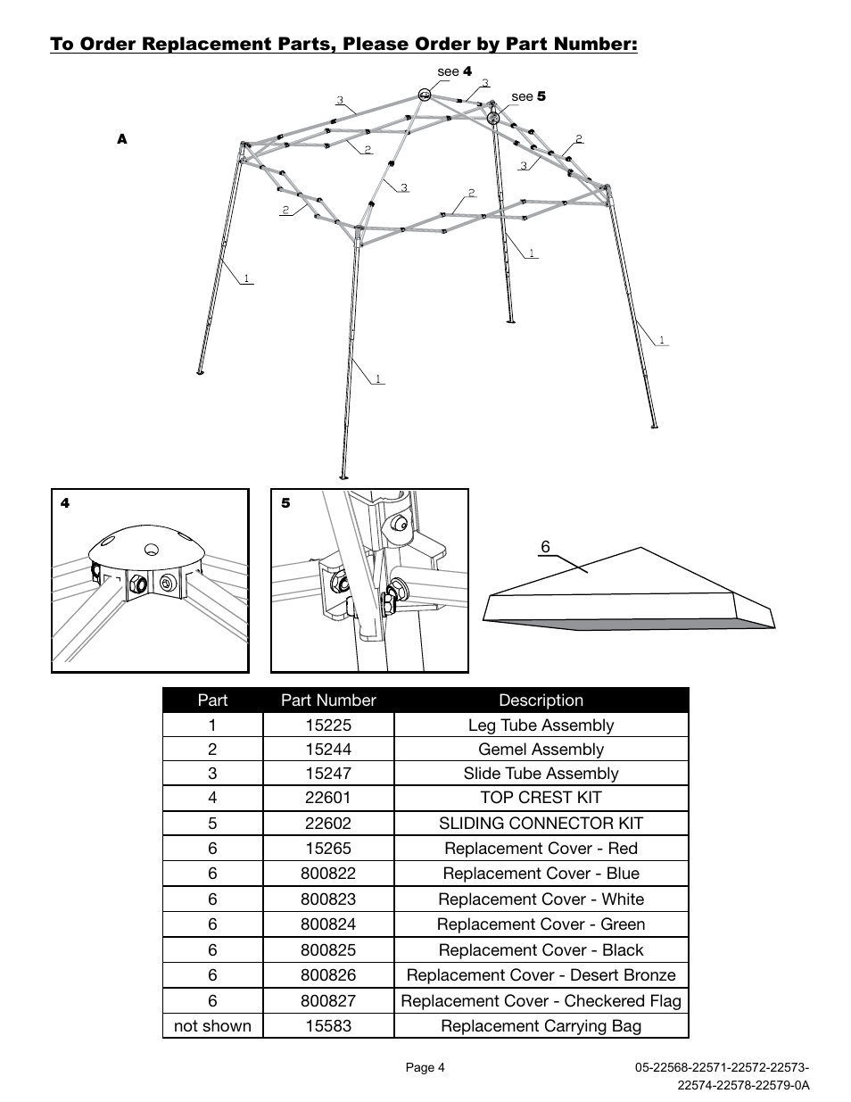 ShelterLogic 22578-22579 8x8 Slant Leg Pop-Up User Manual | Page 4 / 12