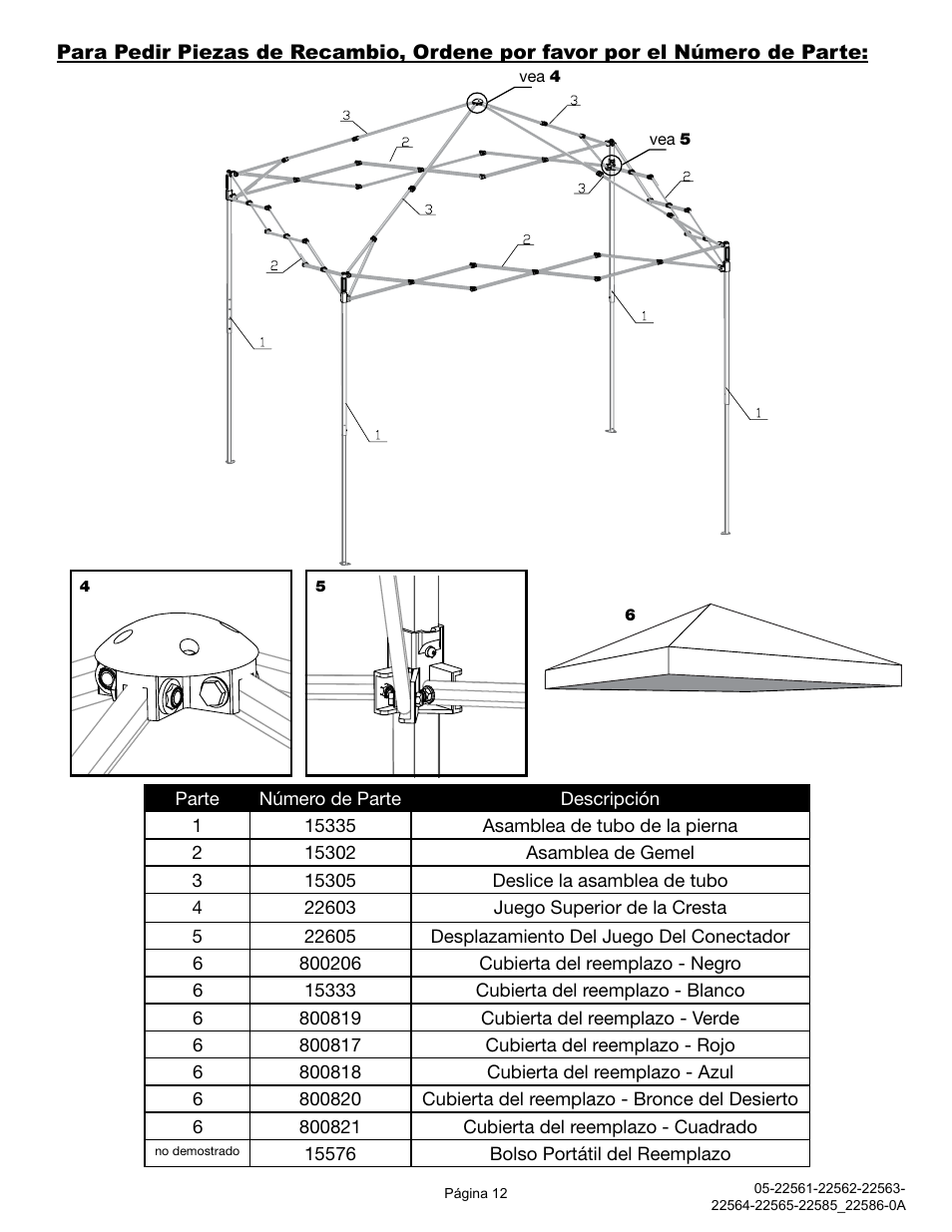 ShelterLogic 22585-22586 10x10 Straight Leg Pop-Up User Manual | Page 12 / 12