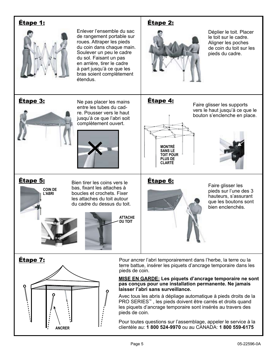 ShelterLogic 22596 10x10 Straight Leg Truss PopUp User Manual | Page 5 / 9