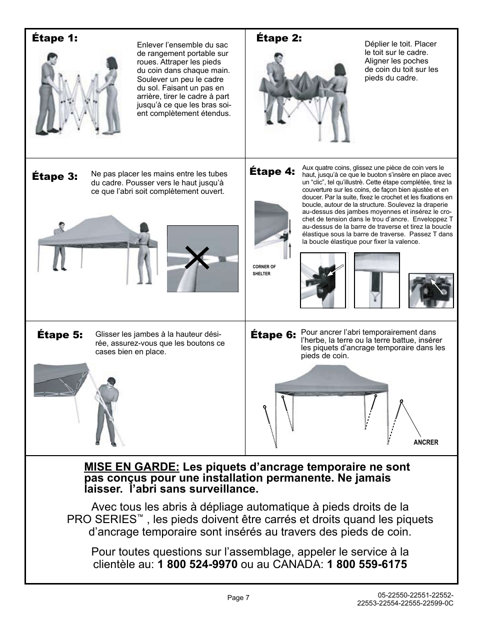 ShelterLogic 22599 10’x15’ Straight Leg Pop-Up User Manual | Page 7 / 12