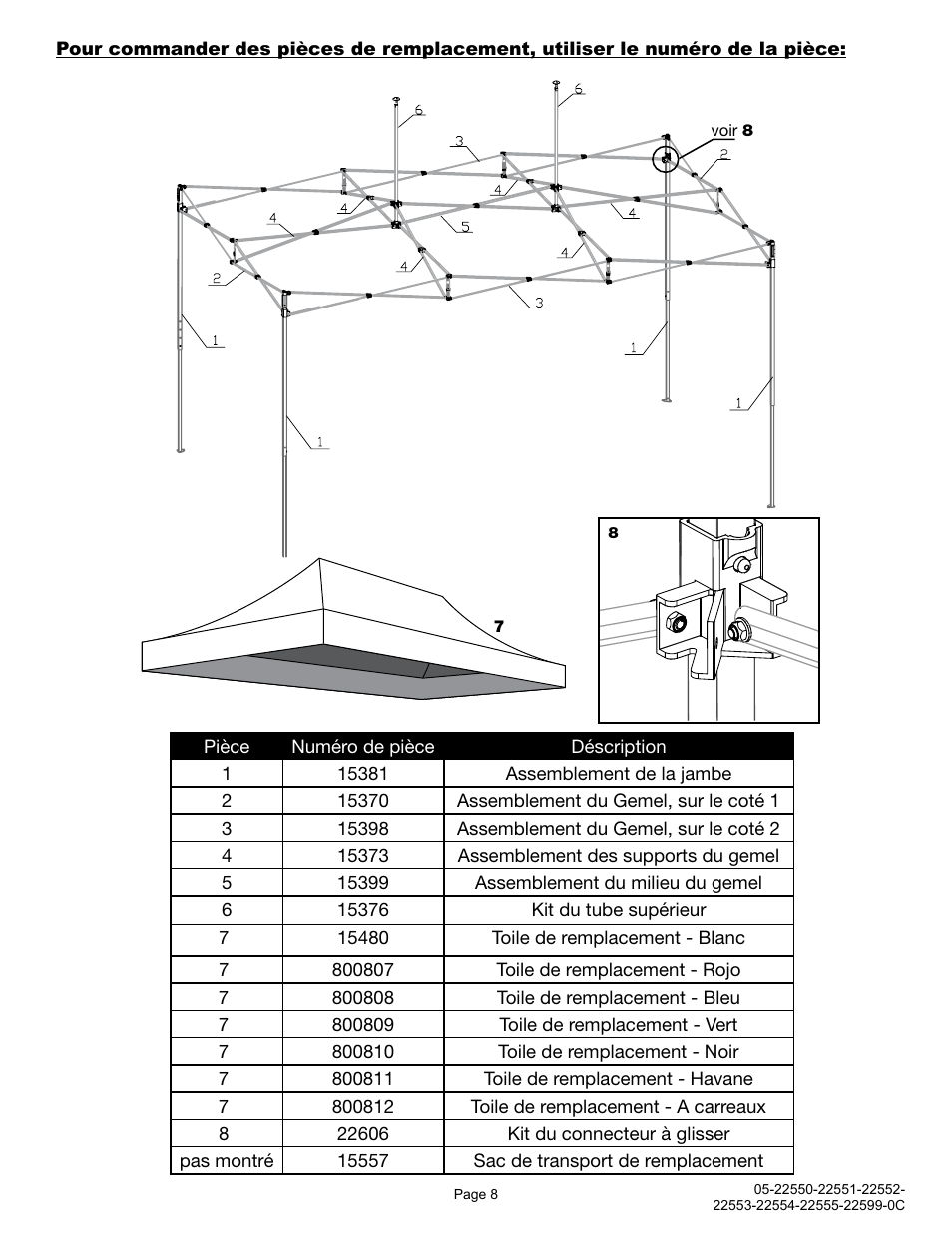 ShelterLogic 22599 10’x15’ Straight Leg Pop-Up User Manual | Page 8 / 12