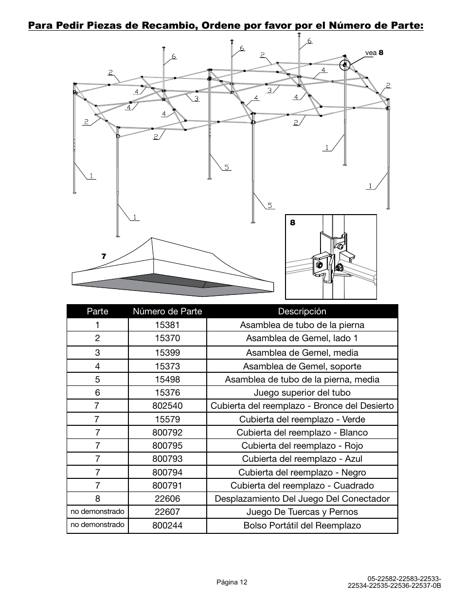 ShelterLogic 22533-22537 10x20 Straight Leg Pop-Up User Manual | Page 12 / 12