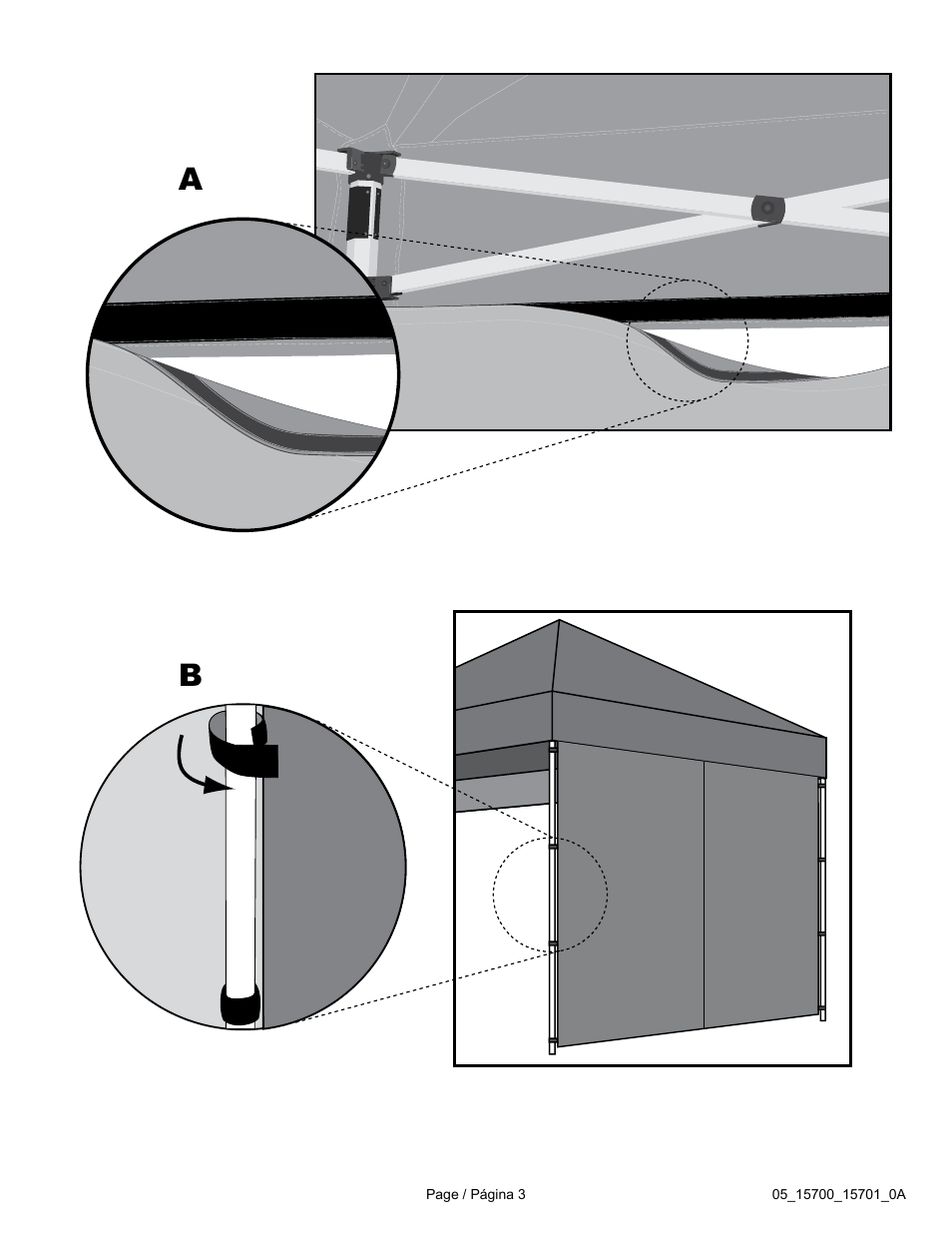 ShelterLogic 15701 10x10 Wall Kit User Manual | Page 3 / 3