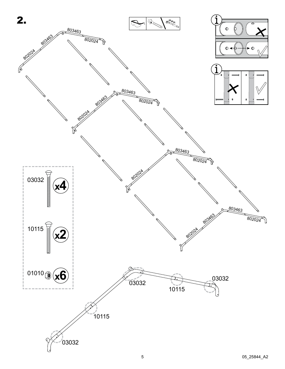 ShelterLogic 25844 Shade Canopy 8 x 20 User Manual | Page 5 / 9