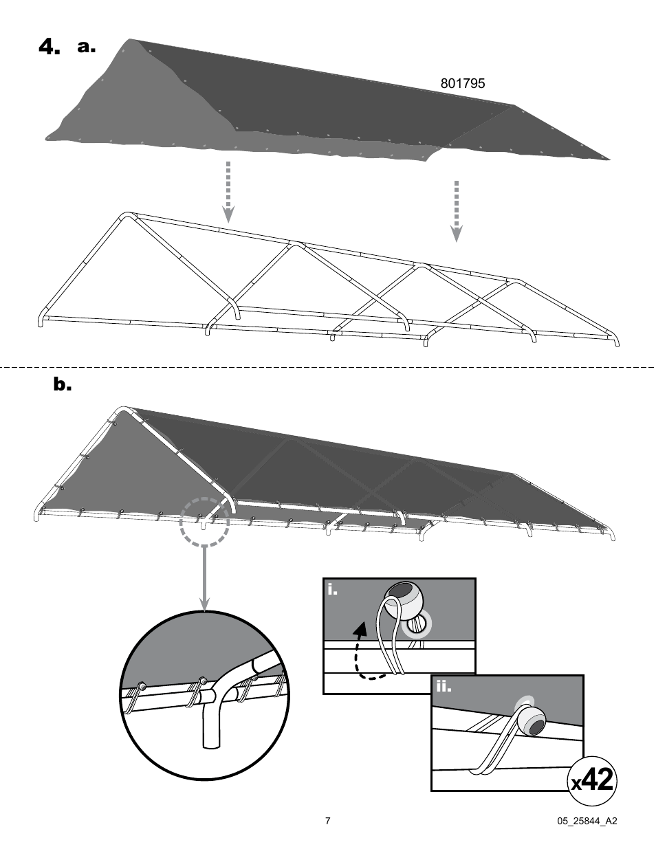 ShelterLogic 25844 Shade Canopy 8 x 20 User Manual | Page 7 / 9