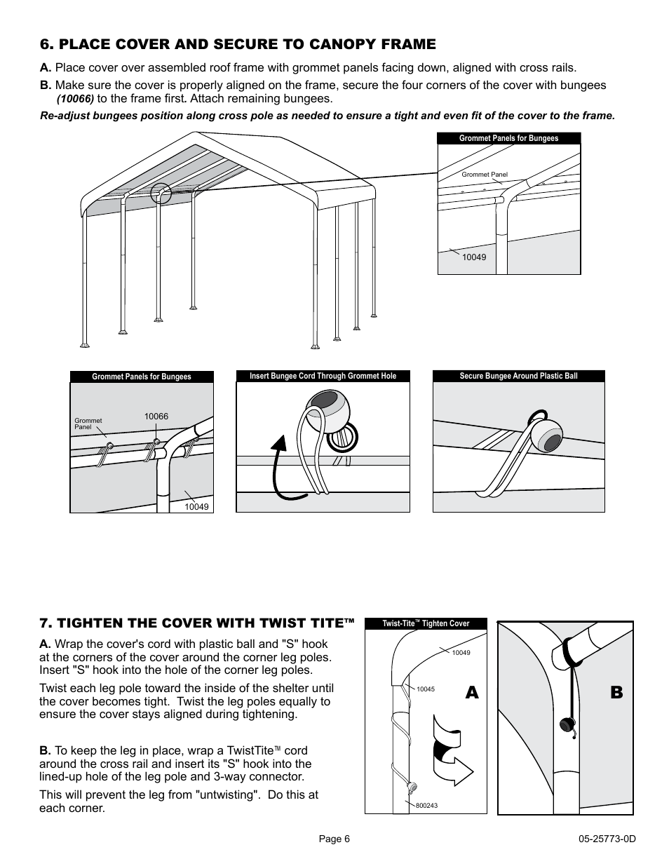 Place cover and secure to canopy frame | ShelterLogic 25773 12 x 20 Super Max Canopy User Manual | Page 6 / 18