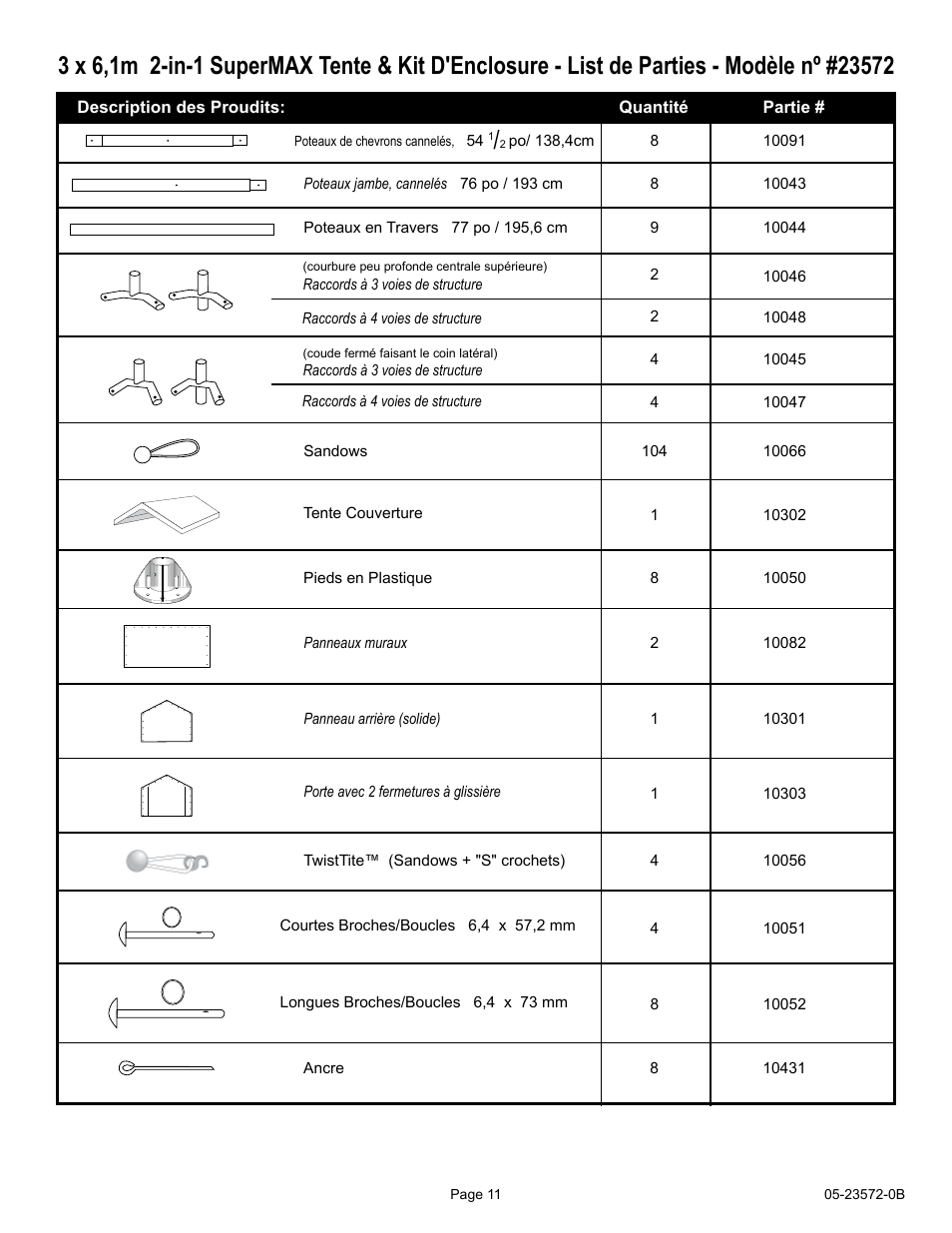 ShelterLogic 23572 10 x 20 Super Max Canopy 2-in-1 Pack - Enclosure Kit User Manual | Page 11 / 24