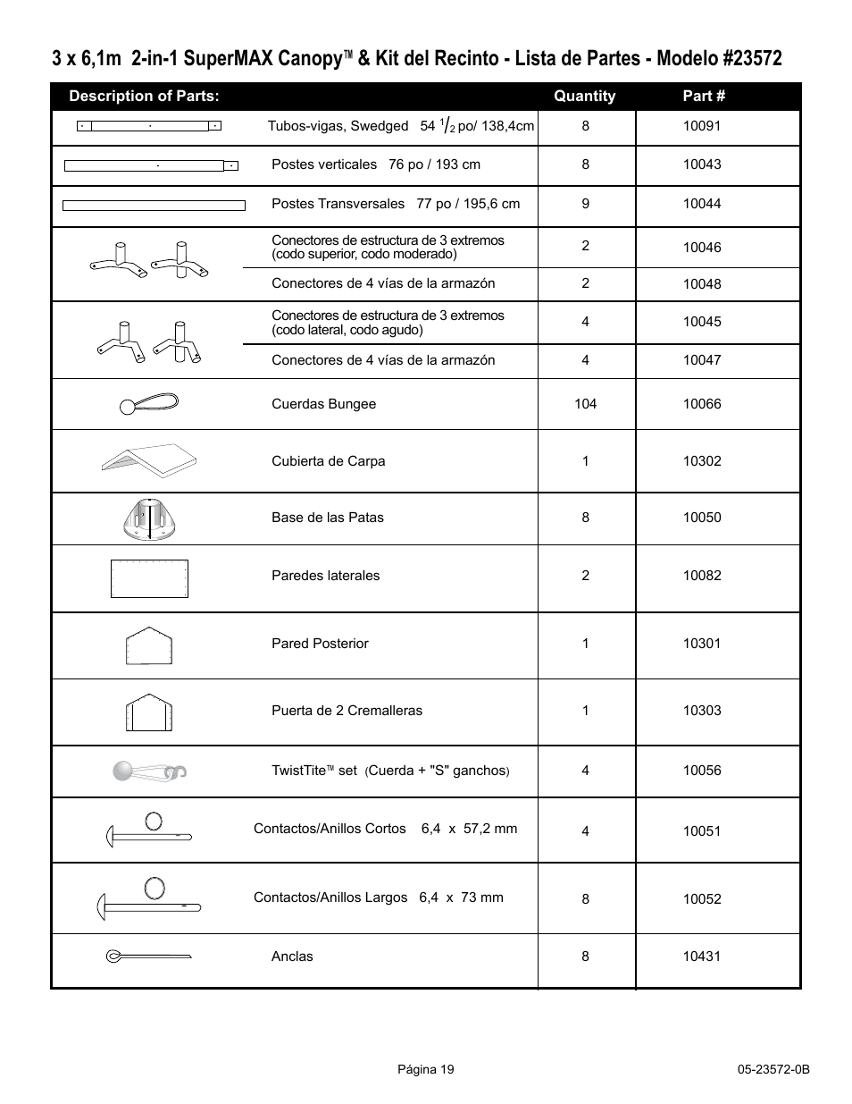 ShelterLogic 23572 10 x 20 Super Max Canopy 2-in-1 Pack - Enclosure Kit User Manual | Page 19 / 24