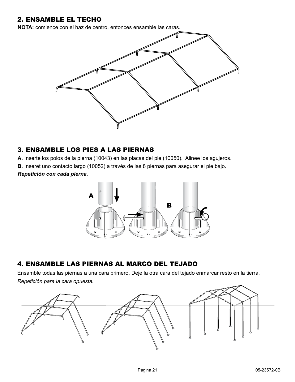 ShelterLogic 23572 10 x 20 Super Max Canopy 2-in-1 Pack - Enclosure Kit User Manual | Page 21 / 24
