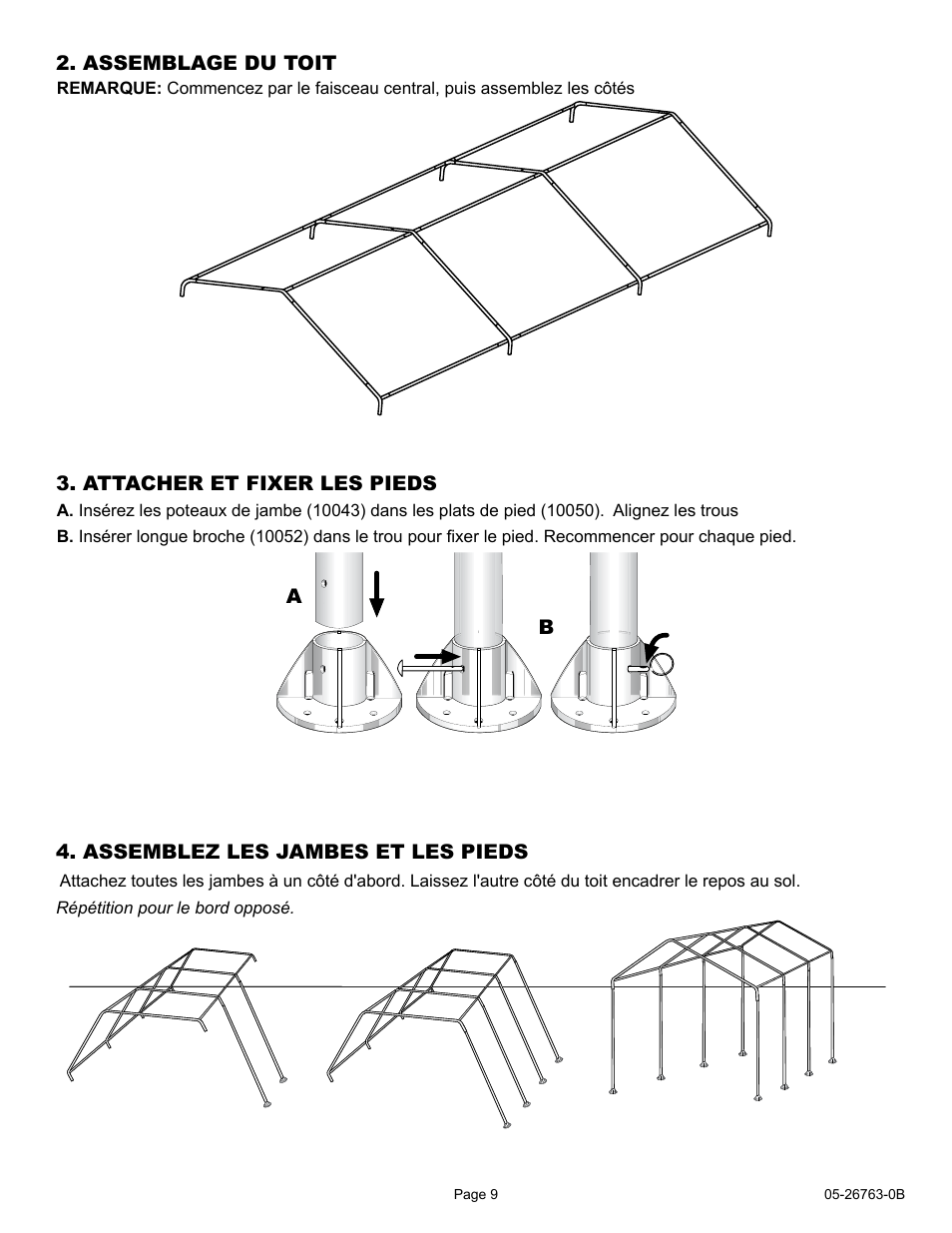 ShelterLogic 26763 10 x 20 Celebration II Canopy - 2 Frame User Manual | Page 9 / 15