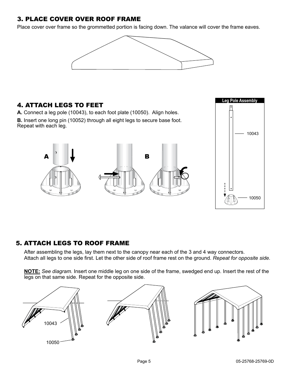 ShelterLogic 25768 12 x 30 Celebration II Canopy User Manual | Page 5 / 18