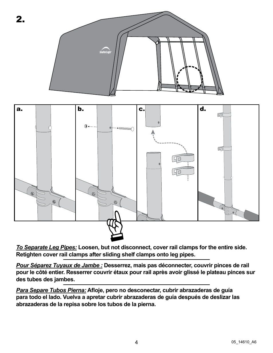 ShelterLogic 14610 Shelter Shelf Brackets User Manual | Page 4 / 6