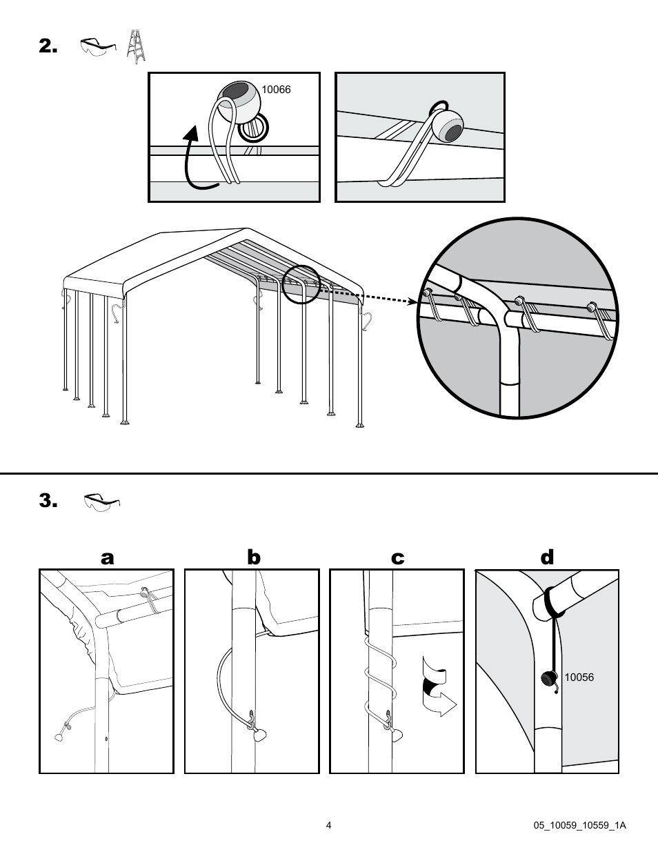 Ad b c | ShelterLogic 10559 Super Max Canopy Replacement Cover User Manual | Page 4 / 4