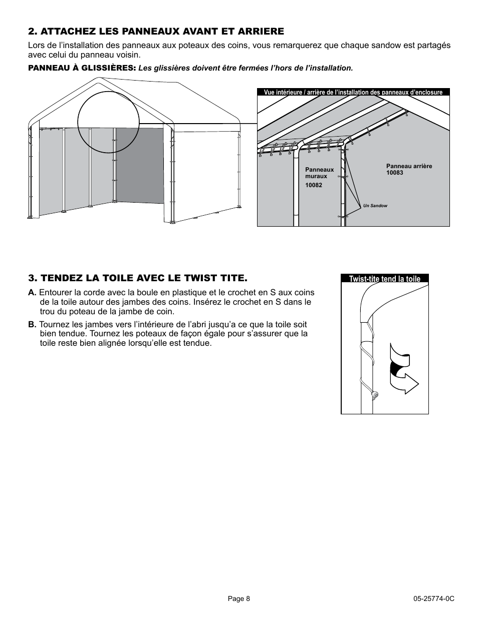 ShelterLogic 25774 12 x 20 2 SuperMax Enclosure Kit User Manual | Page 8 / 12