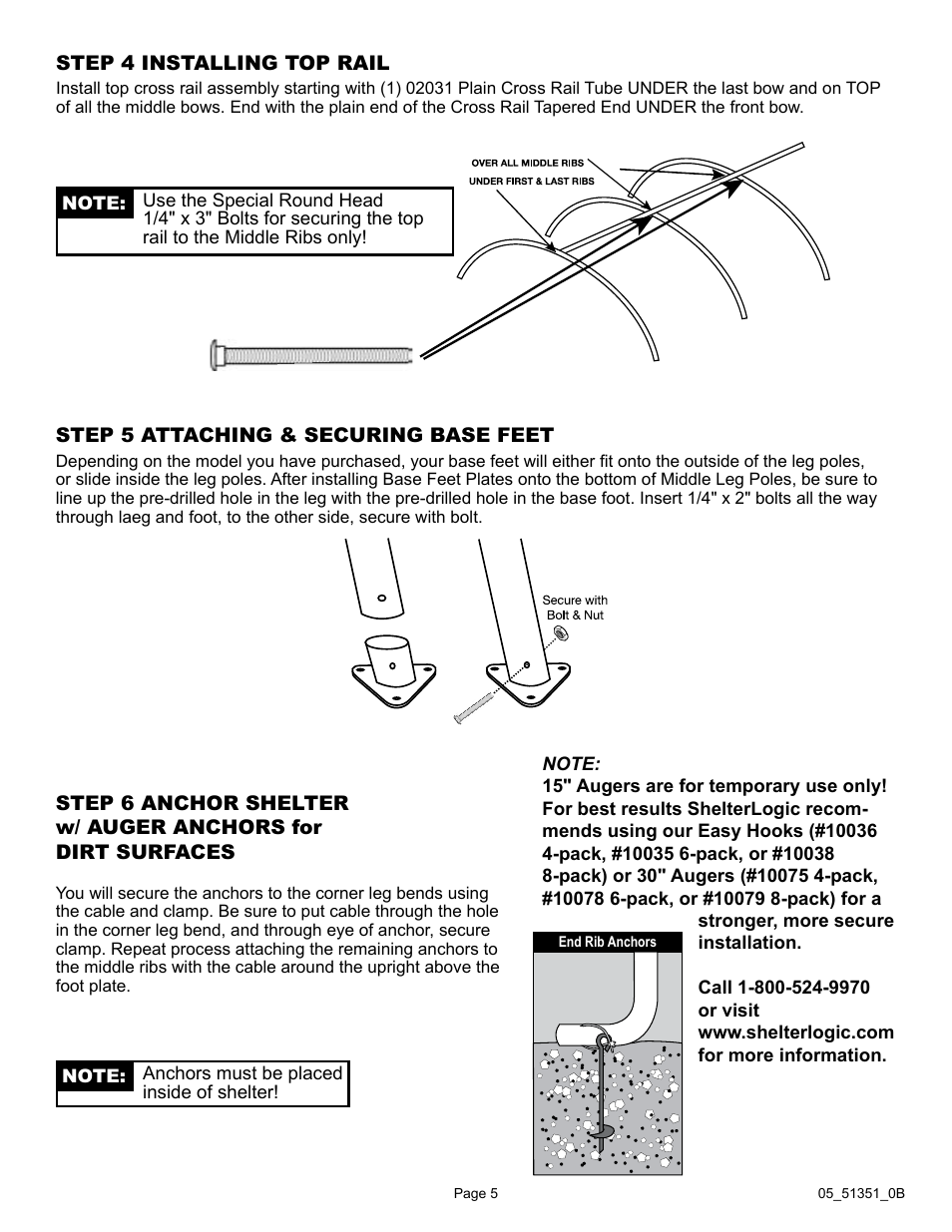 ShelterLogic 51341 Run-In Shed 12 x 20 x 8 User Manual | Page 5 / 6