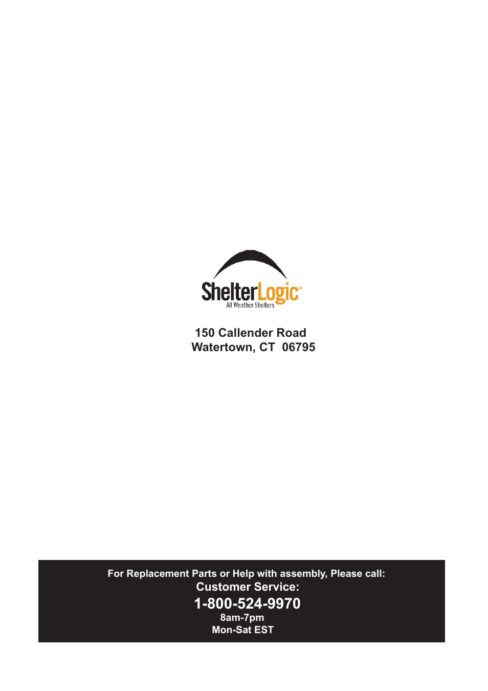 ShelterLogic 58542 Run-In Shed 22 x 24 x 12 User Manual | Page 8 / 8