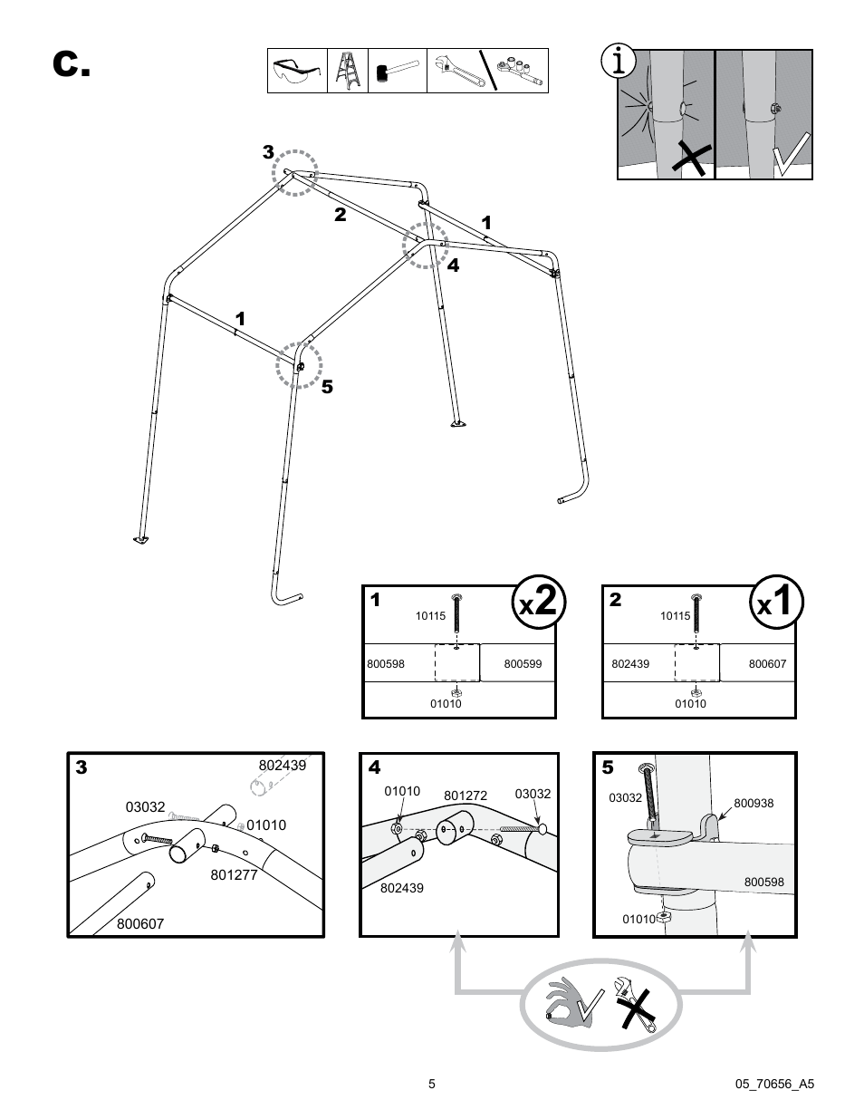 ShelterLogic 70656 GrowIt Greenhouse-in-a-Box 10 x 10 x 8 User Manual | Page 5 / 14