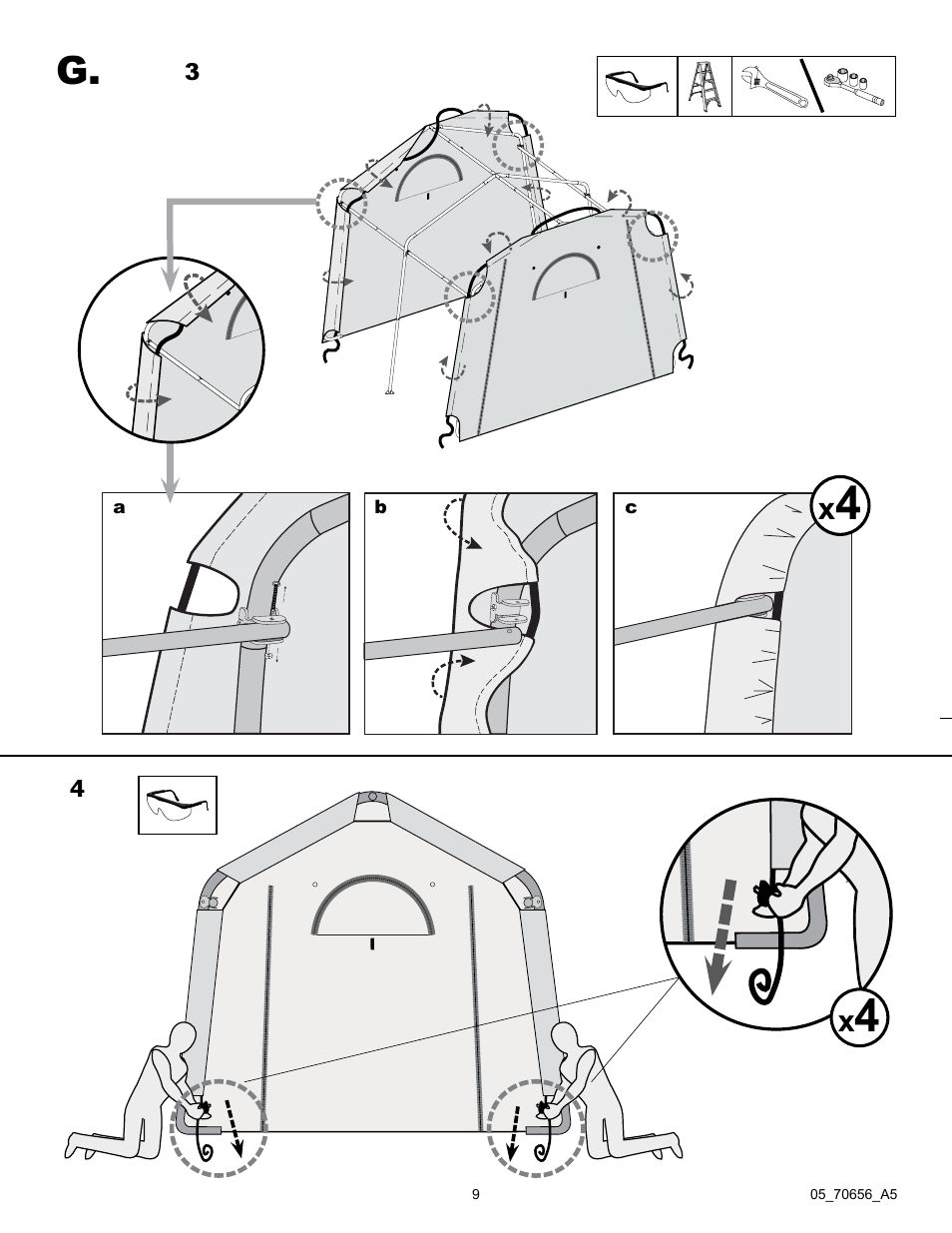 ShelterLogic 70656 GrowIt Greenhouse-in-a-Box 10 x 10 x 8 User Manual | Page 9 / 14