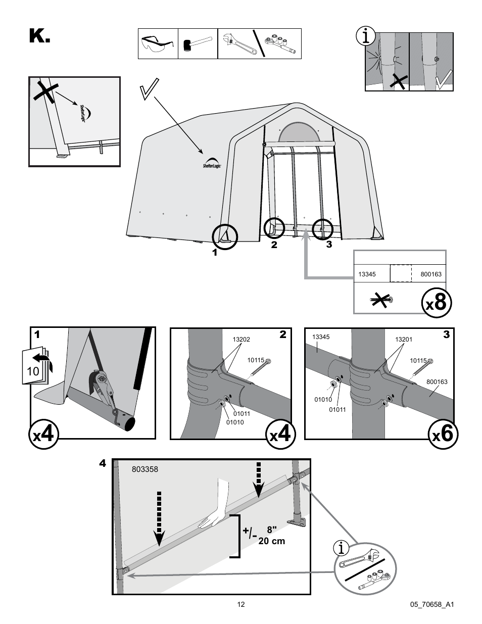 ShelterLogic 70658 GrowIt Greenhouse-in-a-Box 10 x 20 x 8 User Manual | Page 12 / 15