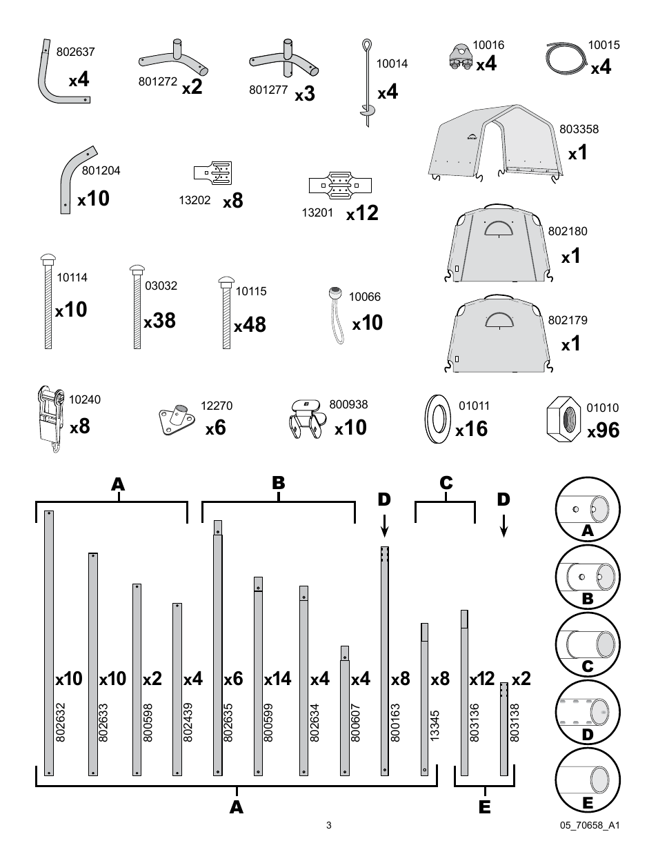 ShelterLogic 70658 GrowIt Greenhouse-in-a-Box 10 x 20 x 8 User Manual | Page 3 / 15
