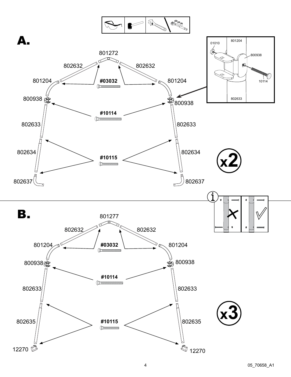 A. b | ShelterLogic 70658 GrowIt Greenhouse-in-a-Box 10 x 20 x 8 User Manual | Page 4 / 15