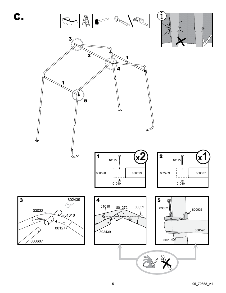 ShelterLogic 70658 GrowIt Greenhouse-in-a-Box 10 x 20 x 8 User Manual | Page 5 / 15