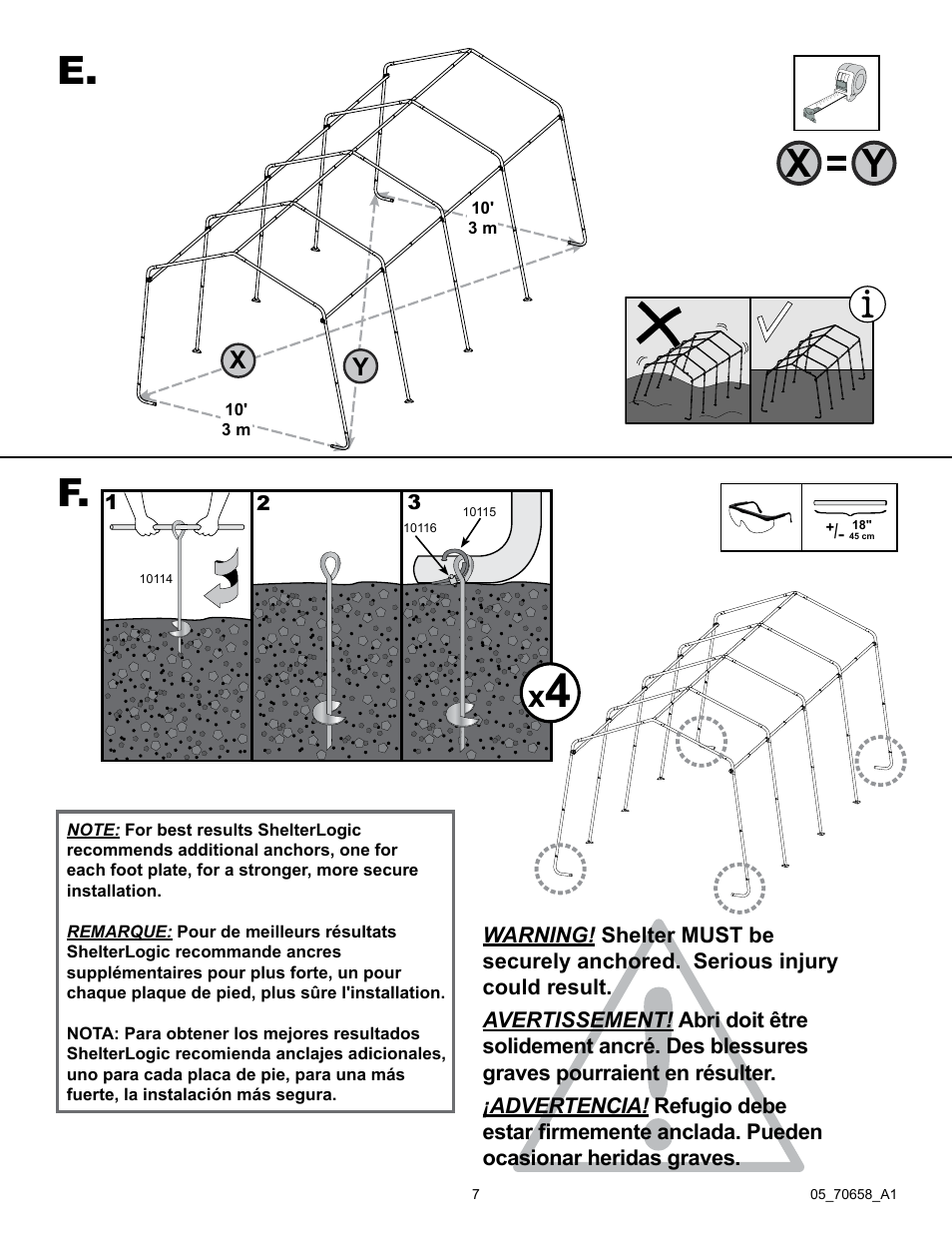 E. f | ShelterLogic 70658 GrowIt Greenhouse-in-a-Box 10 x 20 x 8 User Manual | Page 7 / 15