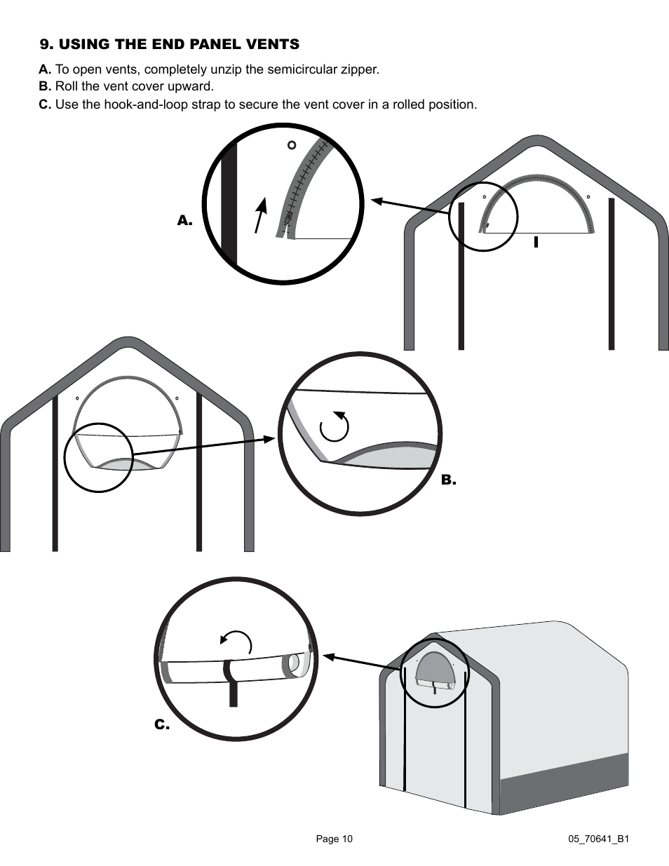 ShelterLogic 70641 GrowIt Organic Growers Greenhouse 6 x 8 x 6 6 User Manual | Page 10 / 40